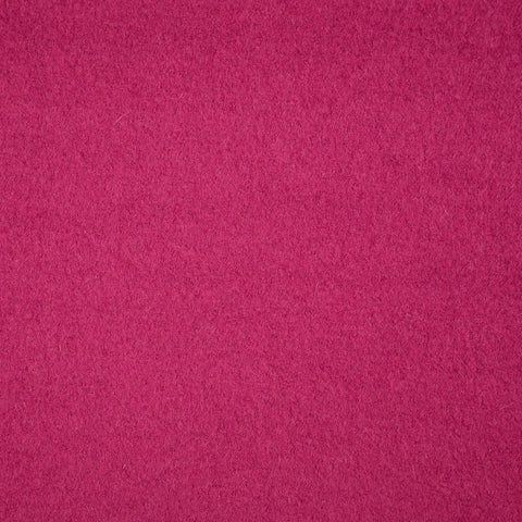 Fuchsia Pink 100% Boiled Wool Fabric 0.9m Remnant