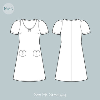 Kate Dress Sewing Pattern - Short sleeves