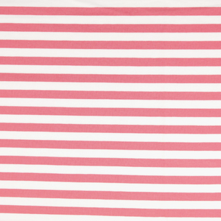 Malo Pink / White Yarn Dyed Striped French Terry Fabric