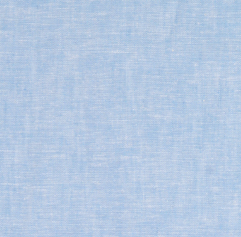 2.2m Remnant of Sky Blue Yarn Dyed Linen Cotton Blend Fabric