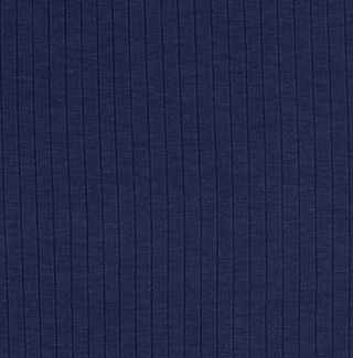 Navy Rib Knit Fabrics Viscose Jersey Fabric