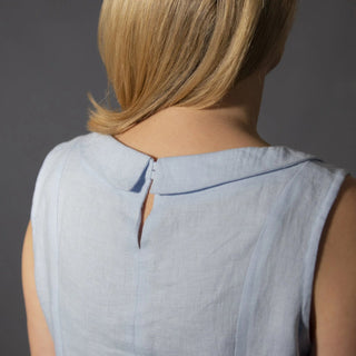 Back of the sleeveless Iris top sewing pattern