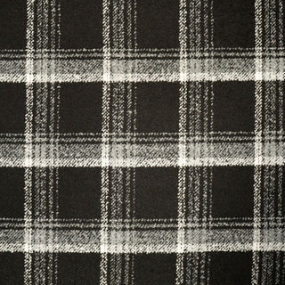 Black Checked Felt Tweed Fabric