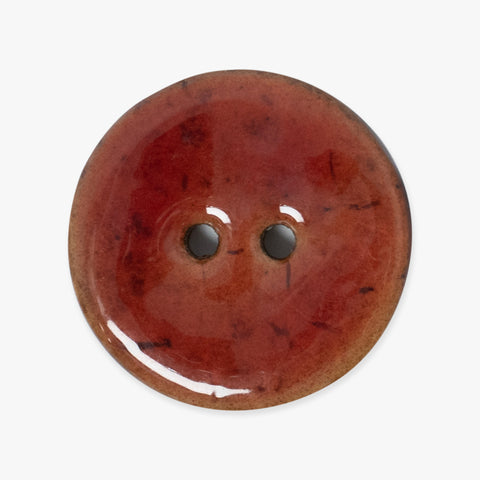 Deep Pink Brown Coconut Shell Buttons | 2-Hole | 23mm