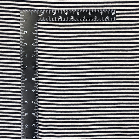 Striped Ribbing - Black and White Fabric
