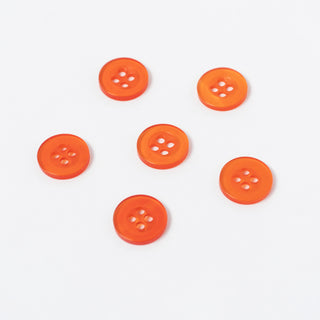 Orange Cotton Buttons | 4-Hole | 10mm