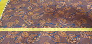 Autumn Leaves 100% Viscose Fabric 1.1m Remnant