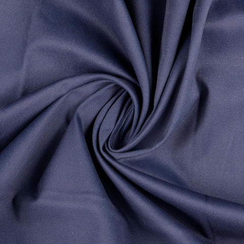 Navy Cotton Twill Peach Touch Fabric