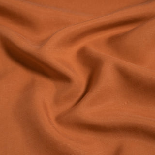 Burnt Orange Tencel Linen Mix Fabric 0.5m Faulty Remnant