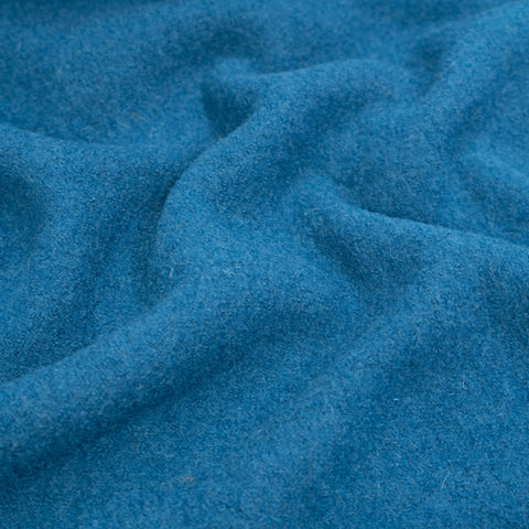 0.8m Remnant of Dark Petrol 100% Boiled Wool Fabric