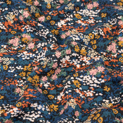 Floral River Viscose Challis Fabric
