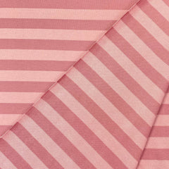 Pink Stripe French Terry Fabric 1.7m Remnant