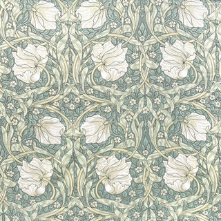 Morris Green Cotton Lawn Fabric