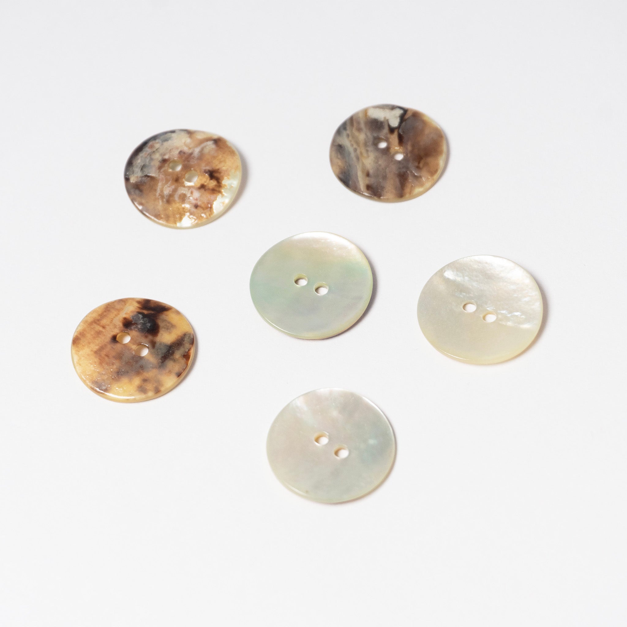 Green Dyed Shell Buttons | 2-Hole | 18mm