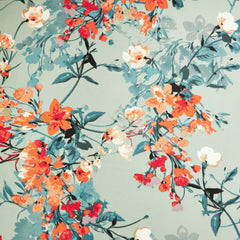Pistachio Blooms Polyester Fabric 1.0m Remnant