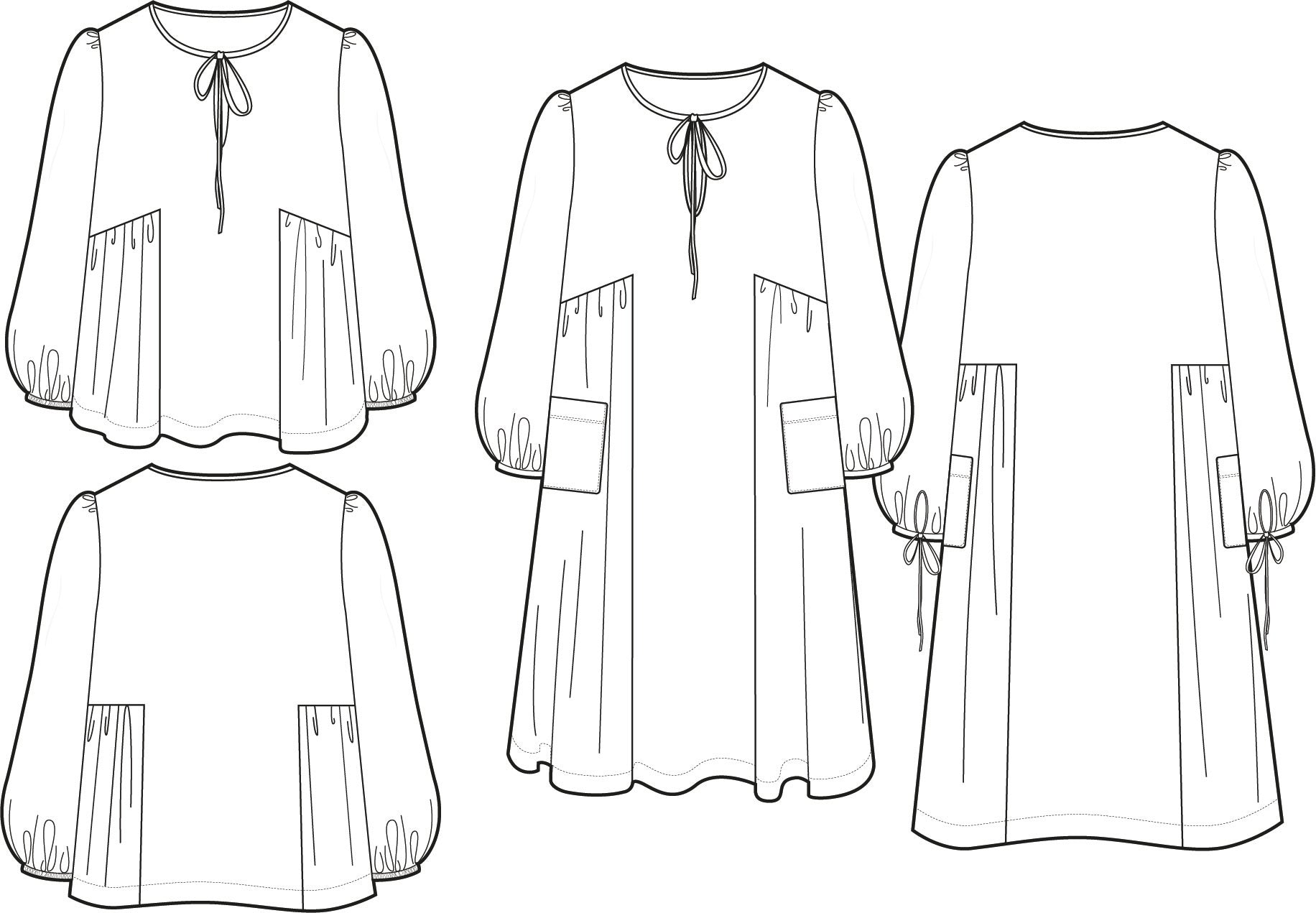 Joni Dress and Blouse Sewing Pattern