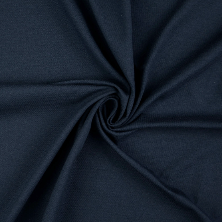 Darkest Navy Cotton Jersey Fabric