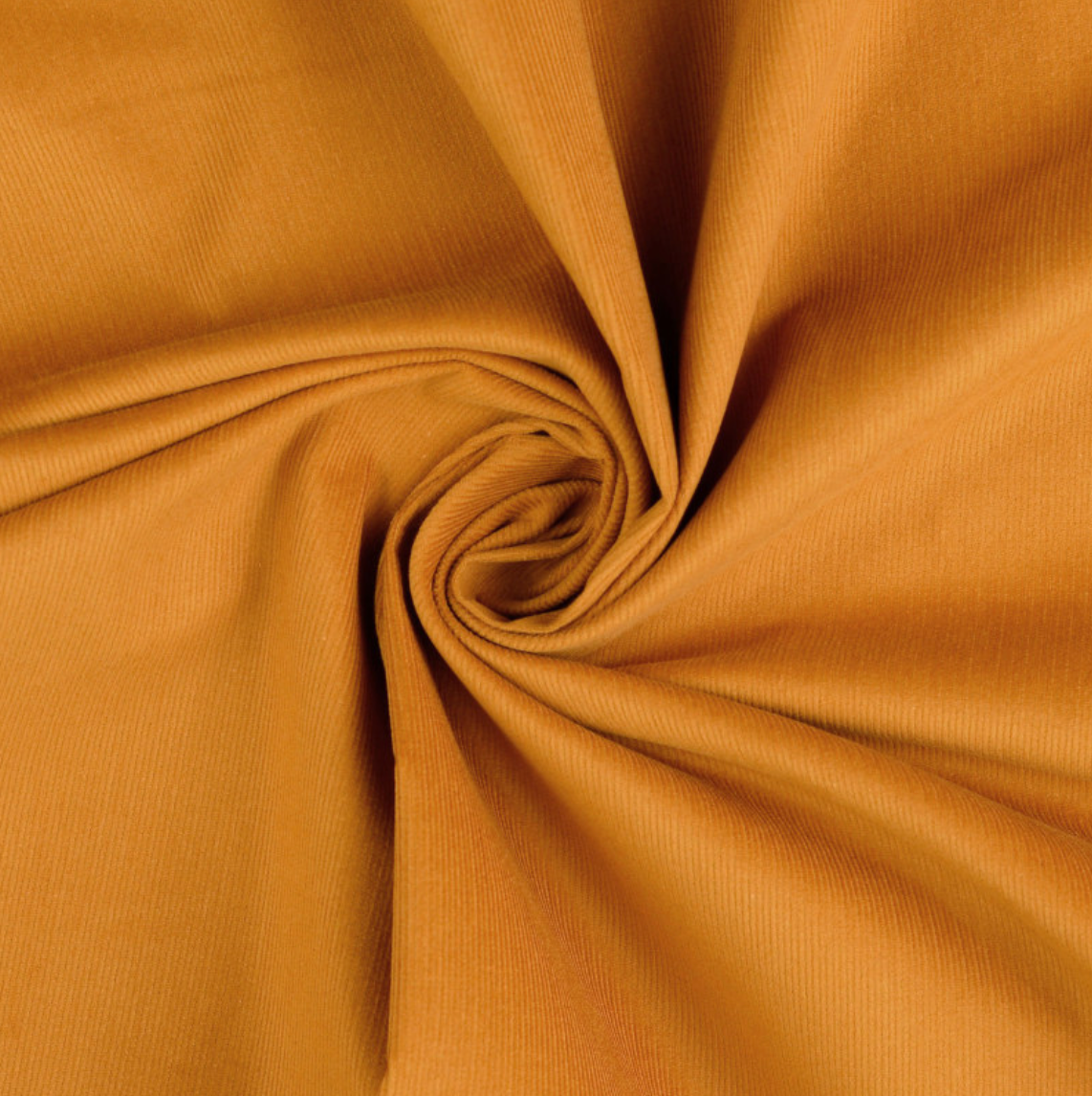 Pumpkin Orange Fine Stretch Corduroy Fabric