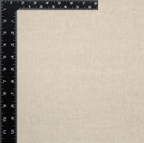 0.95m Remnant of Beige Melange Linen Fabric