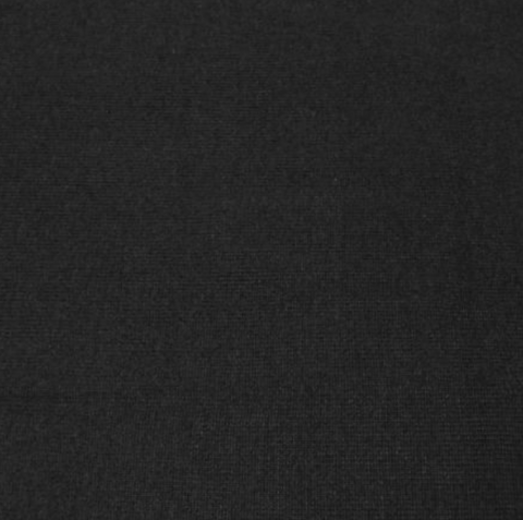 Black Spandex - Width: 53cm, Ribbing Fabric