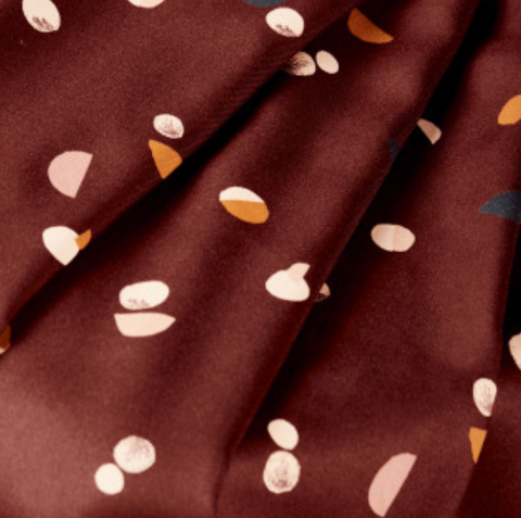 Atelier Brunette Fizzy Rust  Viscose Fabric 1.8m Remnant