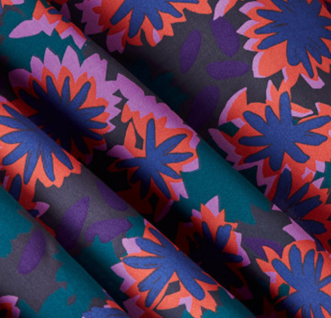 Atelier Brunette Waterlily Night -  Viscose Fabric