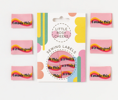 ''I MADE THIS, IT FEELS GOOD' ' Pack of 6 Sewing Labels