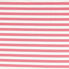 Malo Pink / White Yarn Dyed Striped French Terry Fabric