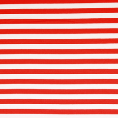 Malo Red / White Yarn Dyed Striped French Terry Fabric