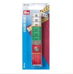 Prym Tape Measure Colour Plus cm/cm with Press Fastener
