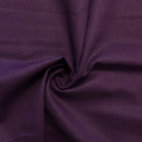 Purple Sustainable Pure Linen Chambray Fabric