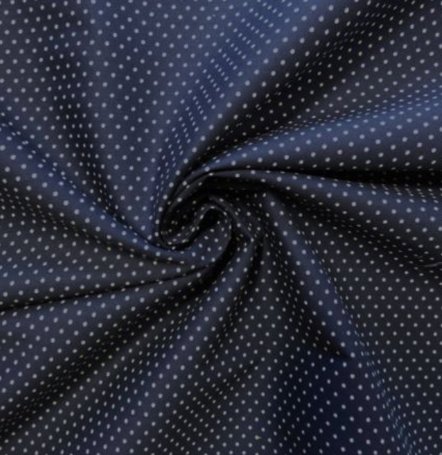 Navy Hadley Cotton Poplin Fabric