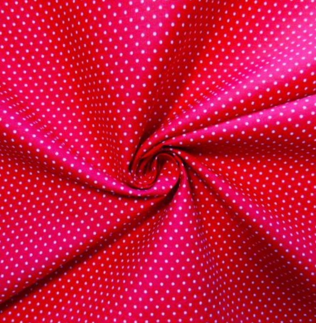 Red Hadley Cotton Poplin Fabric