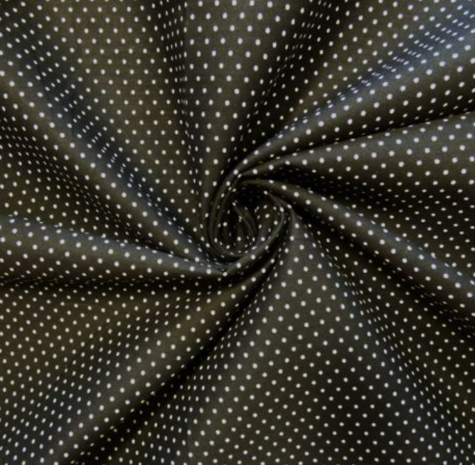 Black Hadley Cotton Poplin Fabric