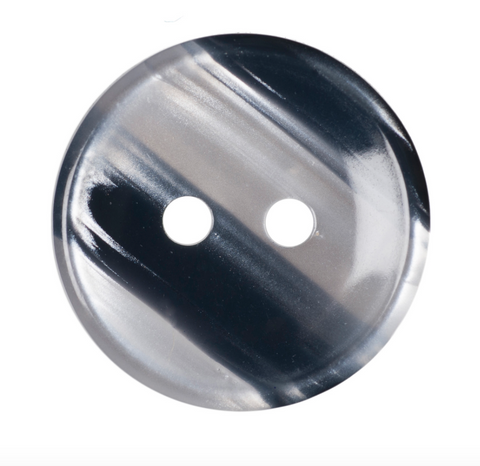 Navy Stripe Buttons | 2-Hole | 15mm