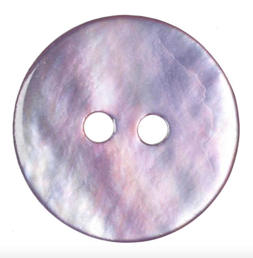 Lilac Dyed Natural Shell Buttons | 2-Hole | 15mm