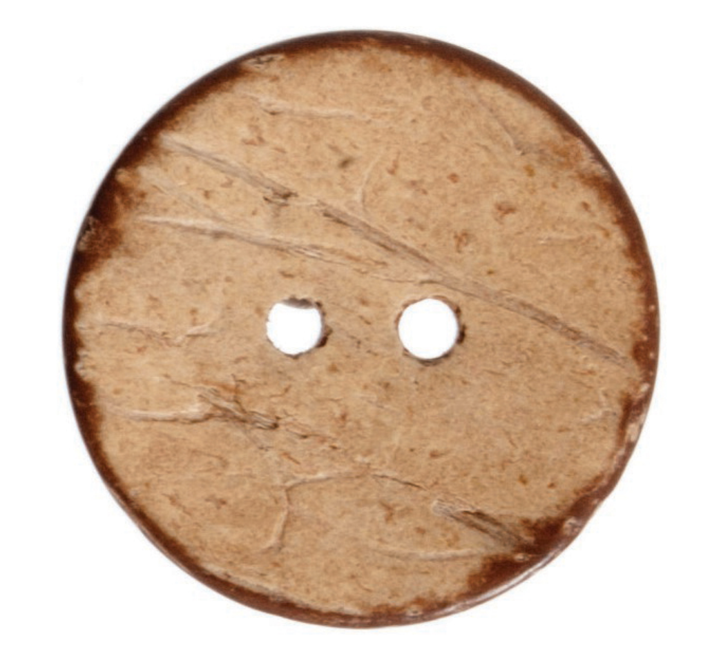 Natural Coconut Shell Buttons | 2-Hole | 23mm