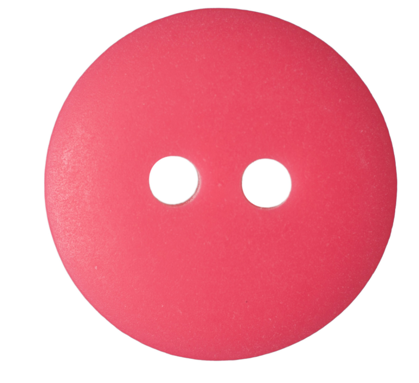 Coral Red Matt Smartie Buttons | 2-Hole | 11mm