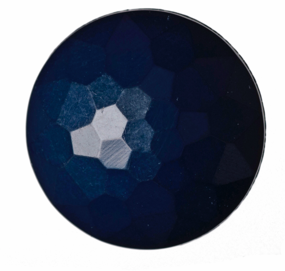 Navy Faceted Buttons | Shank | 14mm