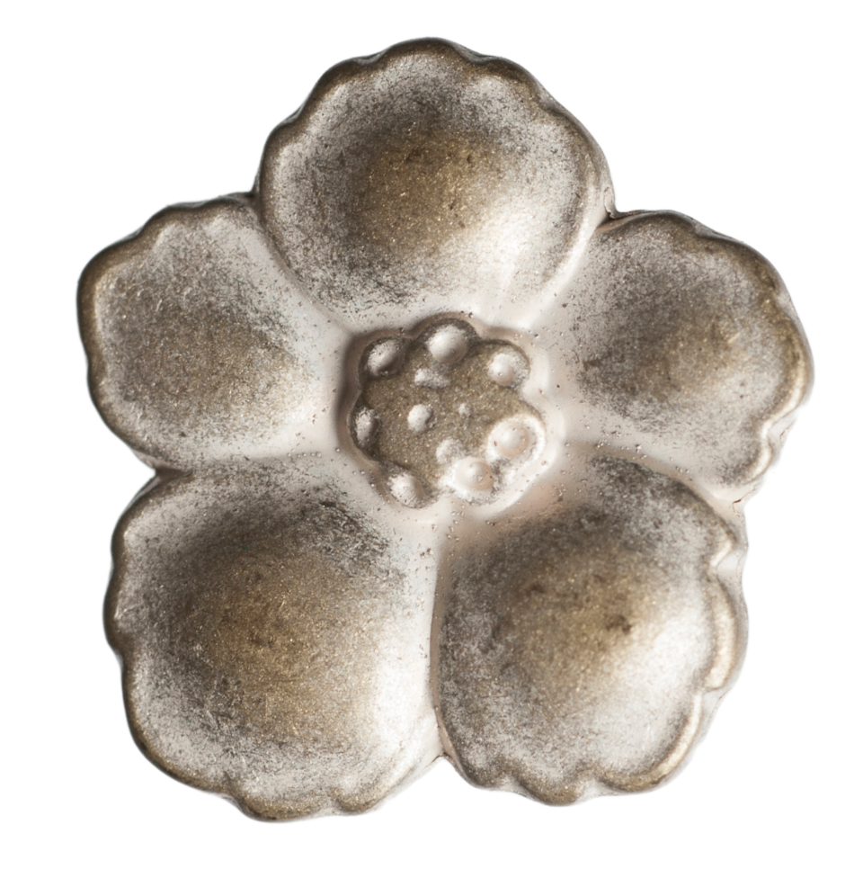 Metal Flower Antique Bronze Buttons | Shank | 15mm