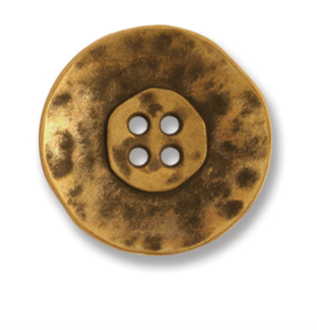 Antique Bronze Metal Buttons | 4-Hole | 18mm