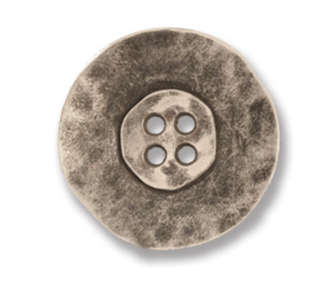 Antique Silver Metal Buttons | 4-Hole | 18mm