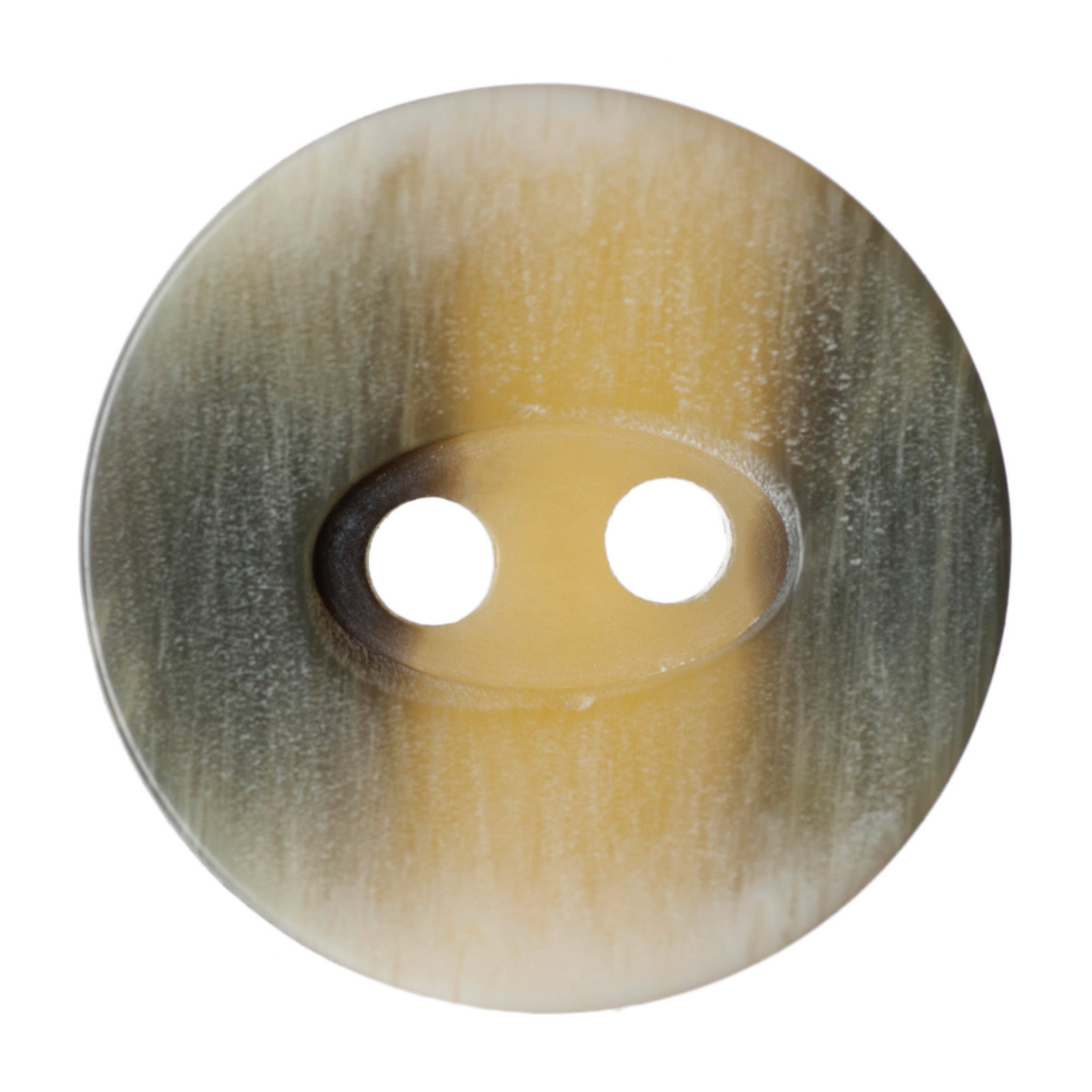 Brushed Brown/ Yellow Buttons | 2-Hole | 15mm
