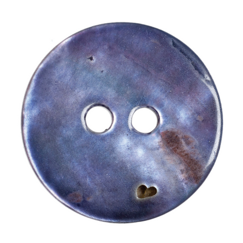 Blue Iridescent Shell Buttons | 2-Hole | 15mm