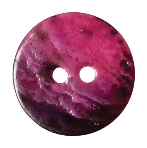 Pink Iridescent Shell Buttons | 2-Hole | 15mm