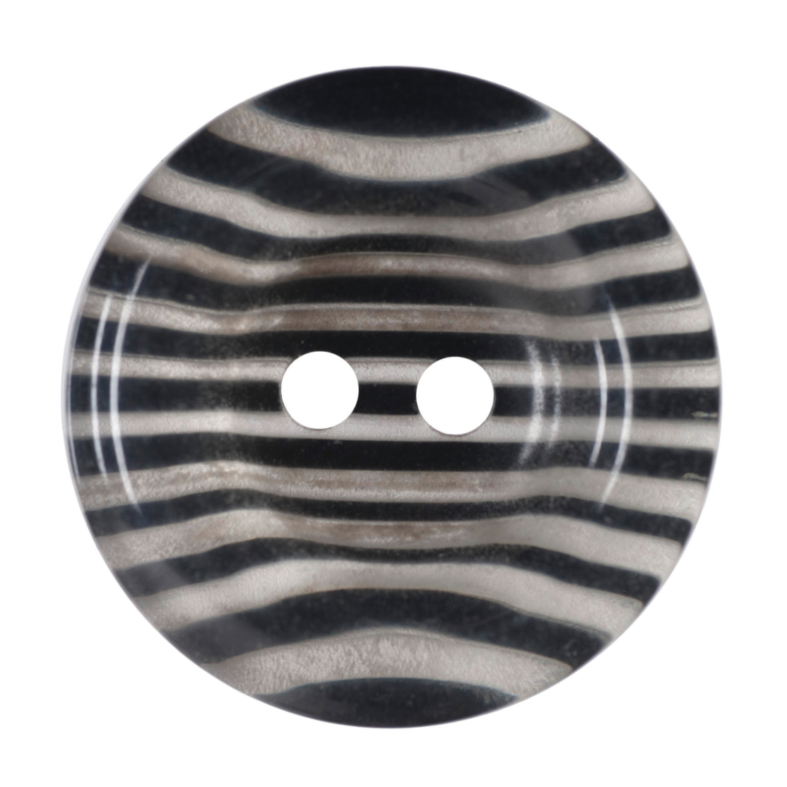 Black and White Striped Buttons | 20mm