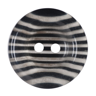 Black and White Striped Buttons | 20mm