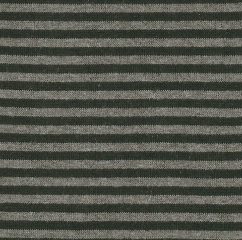 Striped Ribbing - Black and Heathered Grey