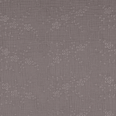 Light Grey Embroidered Double Gauze Fabric