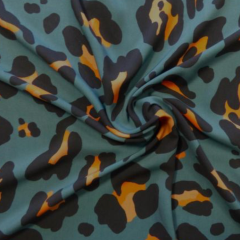 Pantherine Quartz Cotton Lawn Fabric - Teal